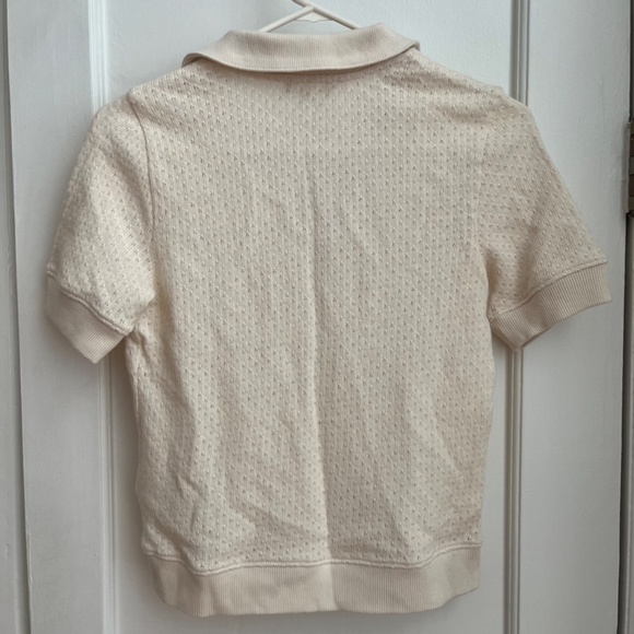 Madewell | Collared Pointelle Sweater Tee - Picture 5 of 9